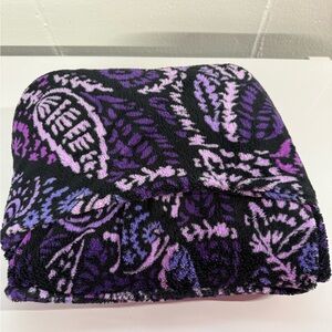 Vera Bradley Black and Purple Throw Blanket